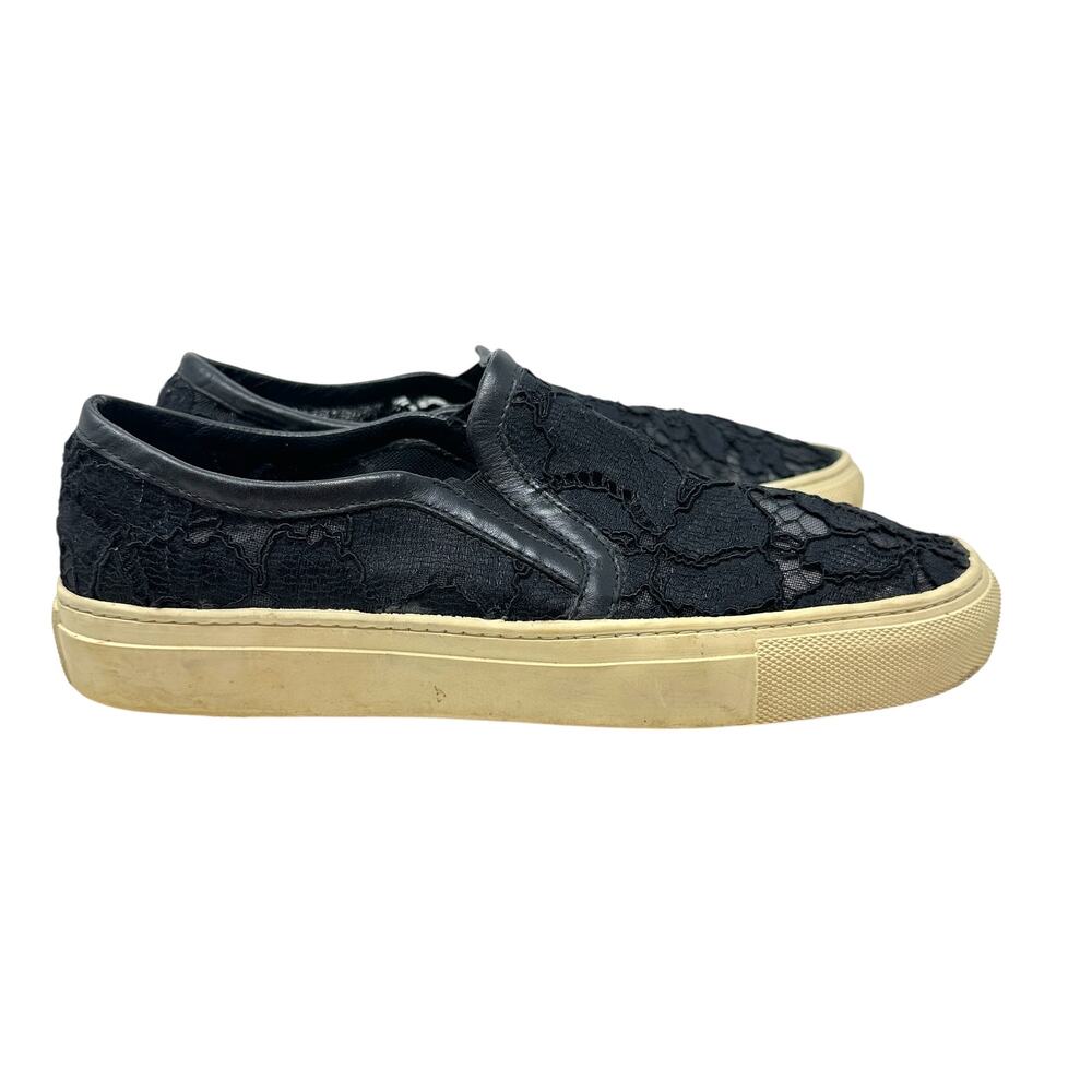 Sandro Anikka Lace Sneakers Slip-On Flat Black Size 39 US 8.5 - Picture 8 of 16